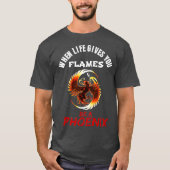 Mythische Wiedergeburt des Feuers von Phoenix T-Shirt (Vorderseite)
