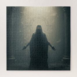 Mythischer alter Geist in dunklem Tempel des Schic Puzzle