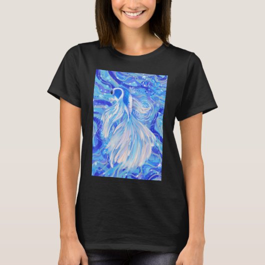 Mythischer blauer Beta-Fisch T-Shirt (Vorderseite)