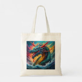 Mythischer Blauer Drache aus dem Meer Tragetasche (Rückseite)