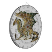 "Mythischer Drache aus Bronze" Dartscheibe (Vorderseite Links)