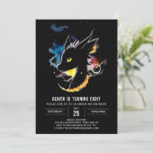 Mythischer Drache Geburtstag Einladung (Stehend Vorderseite)