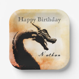 Mythischer Drache Geburtstag Pappteller