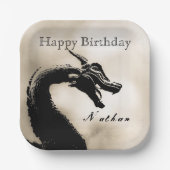 Mythischer Drache Geburtstag Pappteller (Vorderseite)