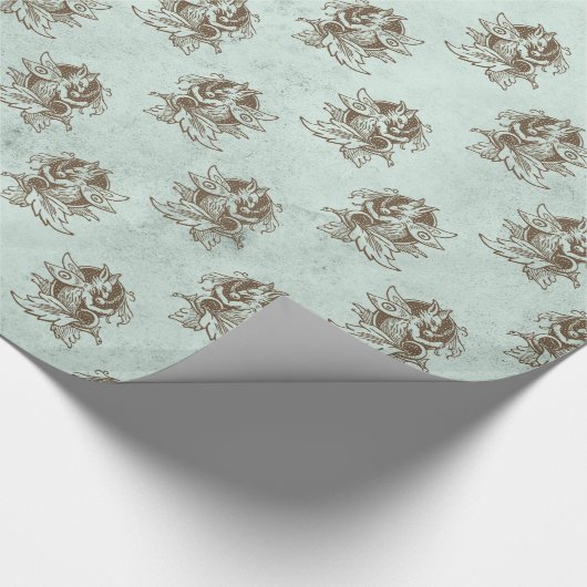 Mythischer Drache Geschenkpapier (Ecke)