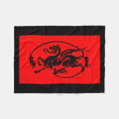 Mythischer Drache, Jahr des Drachendesigns Fleecedecke (Vorderseite (Horizontal))