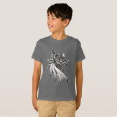 Mythischer Drache Mandala - Fantasy Horned Head T- T-Shirt (Vorne ganz)
