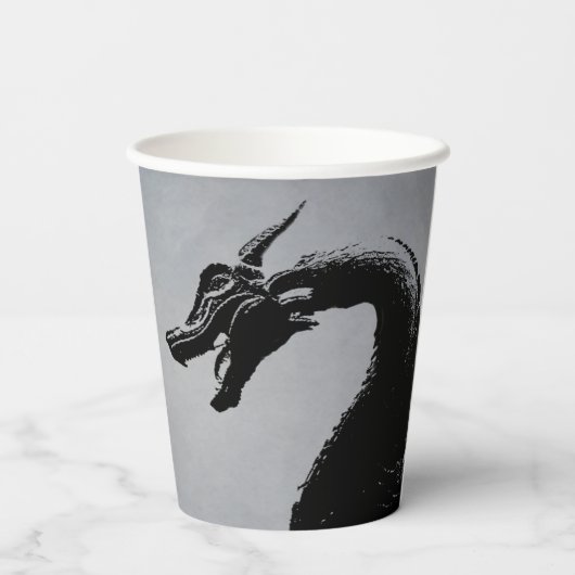 Mythischer Drache Personalisiert Pappbecher (Rückseite)