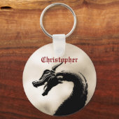 Mythischer Drache Personalisiert Schlüsselanhänger (Vorderseite)