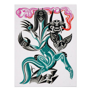 Mythischer Drache Poster