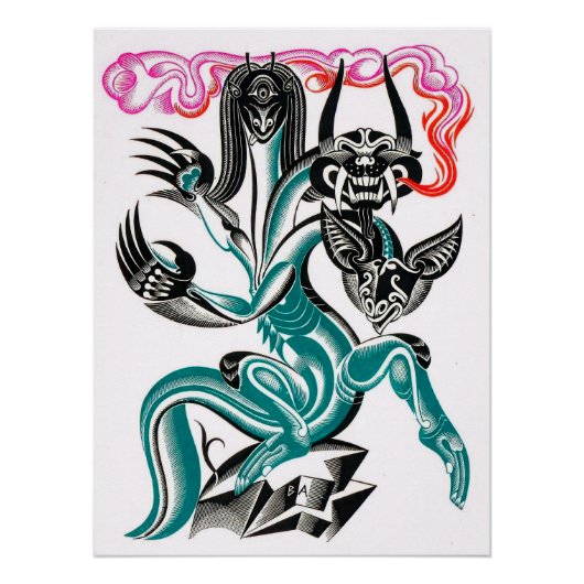 Mythischer Drache Poster (Vorderseite)