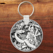 Mythischer Drache-Vintager Schlüsselanhänger (Vorderseite)