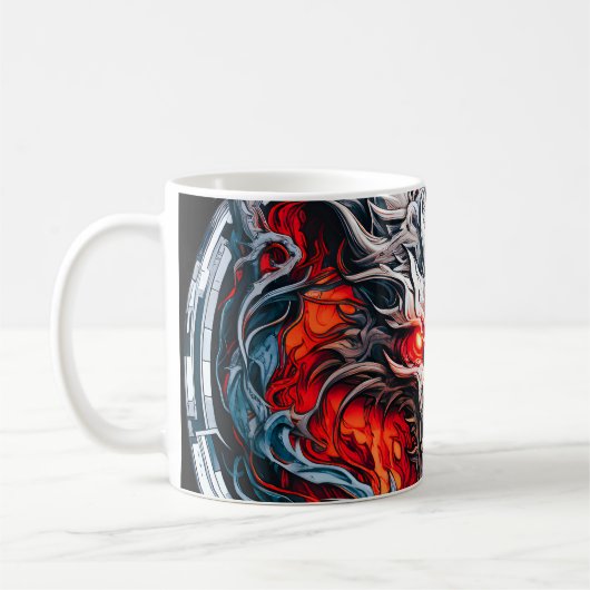 Mythischer Drachenkopf Kaffeetasse (Links)