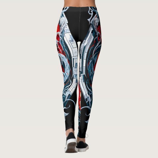 Mythischer Drachenkopf Leggings (Rückseite)