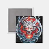 Mythischer Drachenkopf Magnet (Vorderseite/Rückseite)