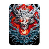Mythischer Drachenkopf Magnet (Vertikal)