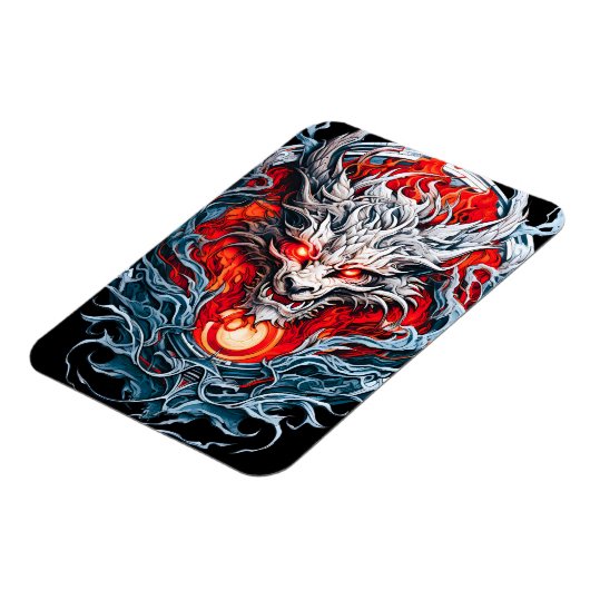 Mythischer Drachenkopf Magnet (Linke Seite)