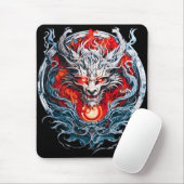 Mythischer Drachenkopf Mousepad (Mit Mouse)