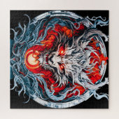 Mythischer Drachenkopf Puzzle (Horizontal)