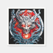 Mythischer Drachenkopf Serviette (Vorderseite)
