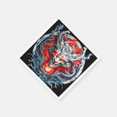 Mythischer Drachenkopf Serviette (Ecke)