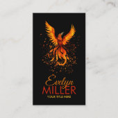 Mythischer Feuer steigender Phoenixvogel Visitenkarte (Vorderseite)
