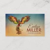 Mythischer Feuer steigender Phoenixvogel Visitenkarte (Vorderseite)