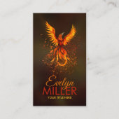 Mythischer Feuer steigender Phoenixvogel Visitenkarte (Vorderseite)