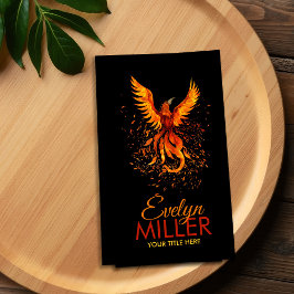 Mythischer Feuer steigender Phoenixvogel Visitenkarte