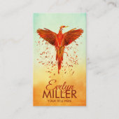 Mythischer Feuer steigender Phoenixvogel Visitenkarte (Vorderseite)