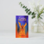 Mythischer Feuer steigender Phoenixvogel Visitenkarte (Stehend Vorderseite)