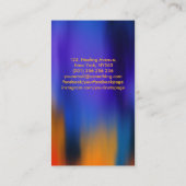 Mythischer Feuer steigender Phoenixvogel Visitenkarte (Rückseite)