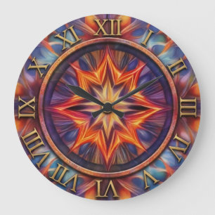 Mythischer Feuer Wanduhr