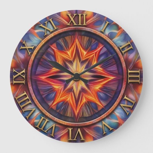 Mythischer Feuer Wanduhr (Vorderseite)
