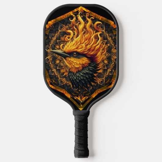 Mythischer Flammenvogel Pickleball Schläger (Vorderseite)