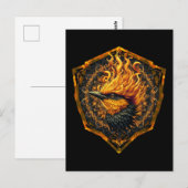 Mythischer Flammenvogel Postkarte (Vorne/Hinten)