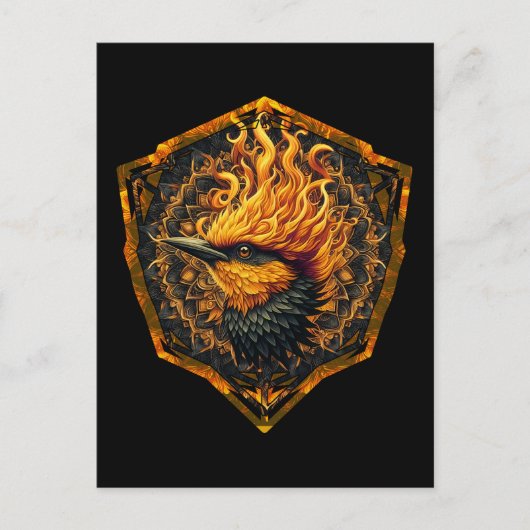 Mythischer Flammenvogel Postkarte (Vorderseite)