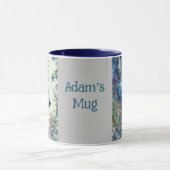 Mythischer Fuchs, Blume. Bearbeitbarer Name Tasse (Zentrum)