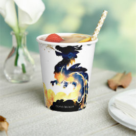 Mythischer Fun Dragon zum Geburtstag Pappbecher