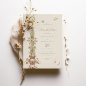 Mythischer Garten Save the Date Golden Elegante Einladung