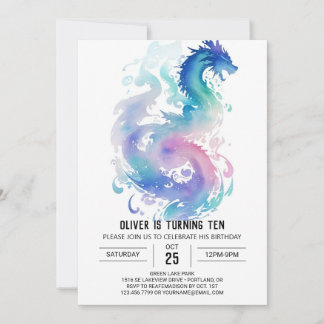 Mythischer Geburtstag des mittelalterlichen Drache Einladung