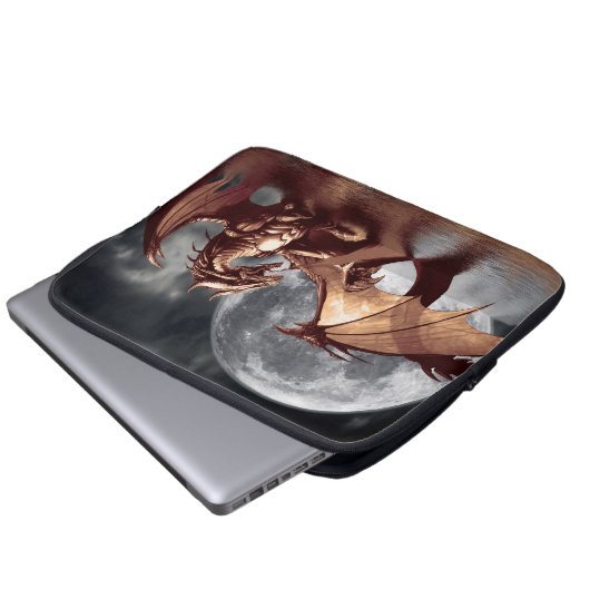 Mythischer Laptop-Sieb von Dragon & Moon Fantasy Laptopschutzhülle (Vorne Knopf)