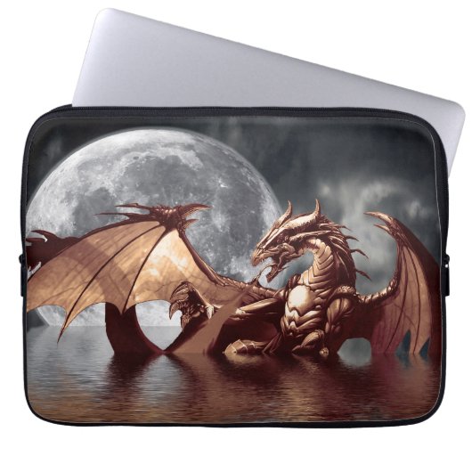 Mythischer Laptop-Sieb von Dragon & Moon Fantasy Laptopschutzhülle (Vorderseite)