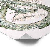 Mythischer Lippendrache, Vintage Mythologie Poster (Ecke)