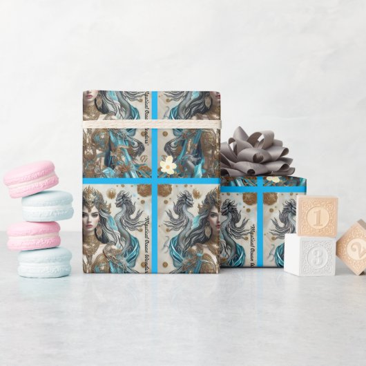 "Mythischer Ozean" Geschenkpapier (Babyparty)