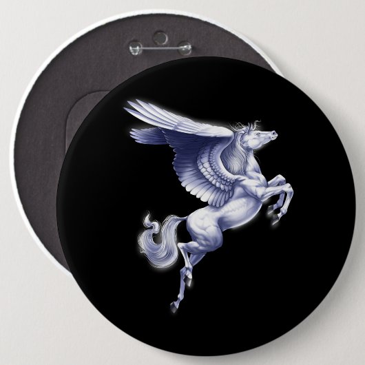Mythischer Pegasus Button (Vorne & Hinten)