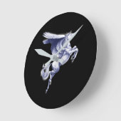 Mythischer Pegasus Runde Wanduhr (Winkel)