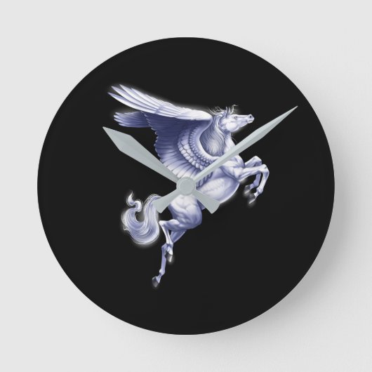 Mythischer Pegasus Runde Wanduhr (Vorderseite)