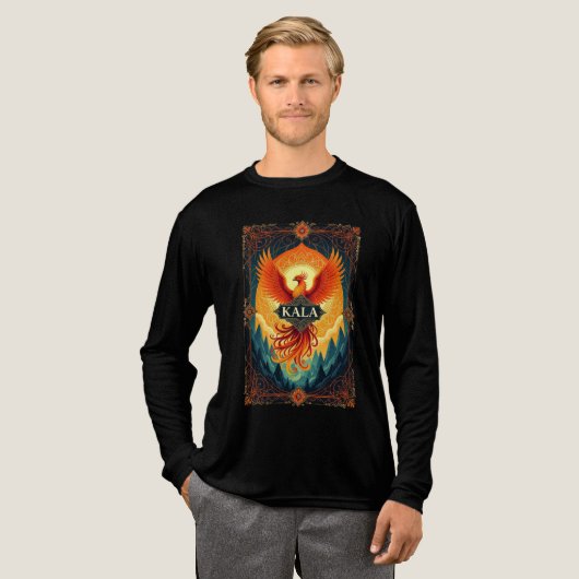 Mythischer Phoenixvogel - KALA-Feuergeist Tri-Blend Shirt (Volle Vorderseite)