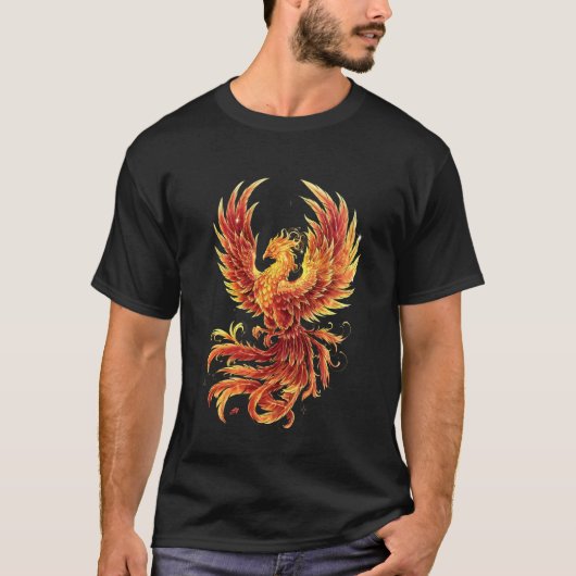 Mythischer Phönix-Vogel Fantasy-Vogel T-Shirt (Vorderseite)